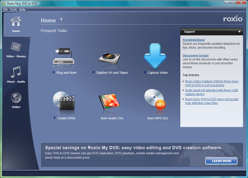 Roxio Easy VHS to DVD Plus 4.0.4 SP9 download the last version for windows