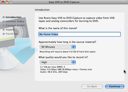 Getting Started with Easy VHS to DVD for Mac MyRoxio